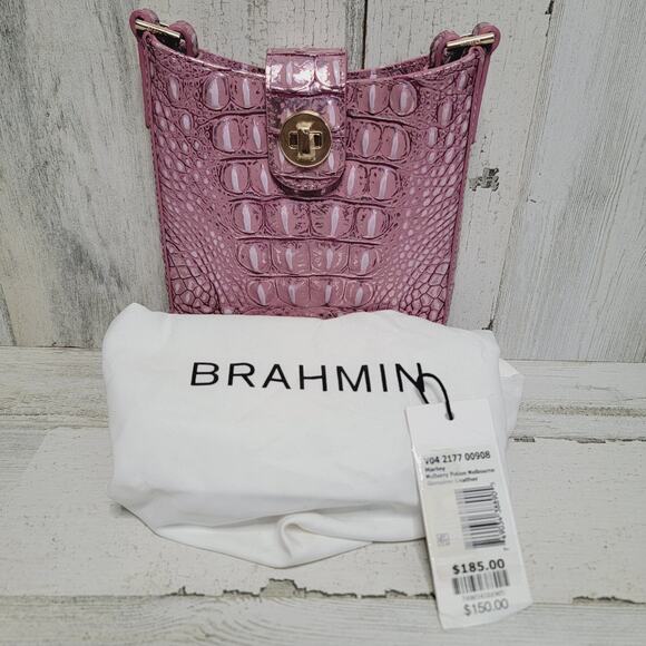 BRAHMIN MELBOURNE MULBERRY POTION MARLEY CROSSBODY BAG - Picture 2 of 11